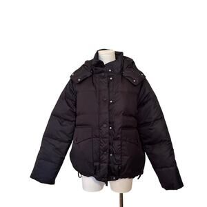 Everlane SOLD OUT Black Short Parka Jacket Puffer Detachable Hood NWOT Unworn- S